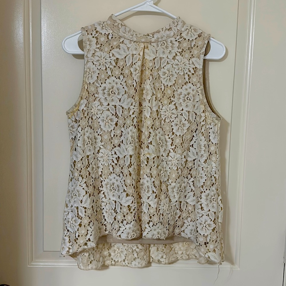 Net off white blouse
